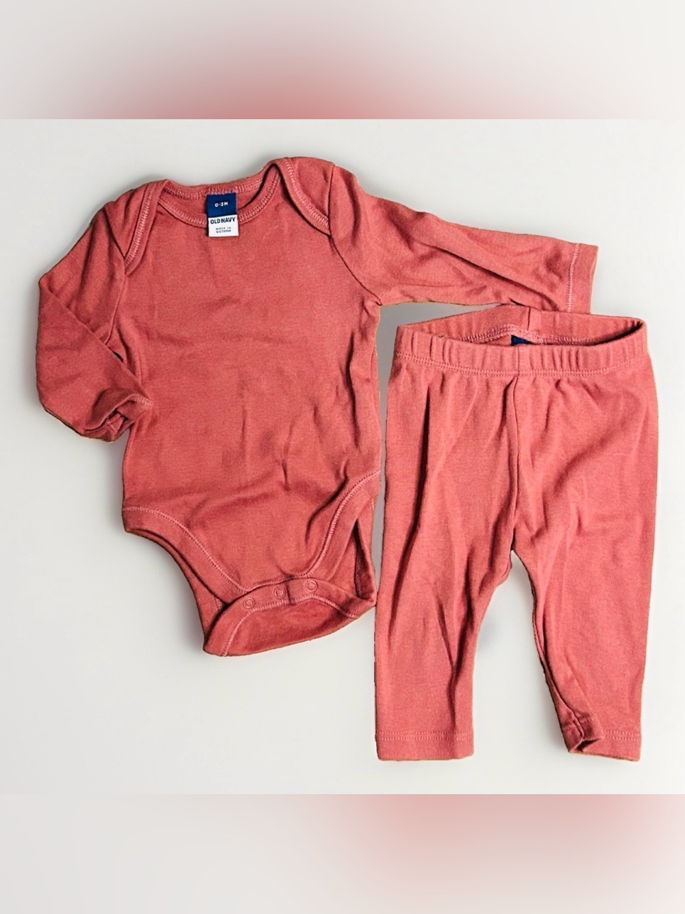 Old Navy Girls Matching Set 0-3 Month Long Sleeve Shirt & Joggers Newborn Baby